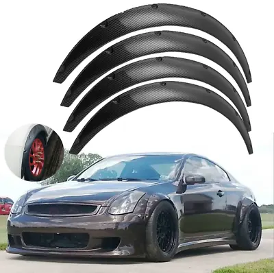 Fender Flares Flexible Wide Body Kit Wheel Arches Carbon For Infiniti G35 Coupe • $99.19
