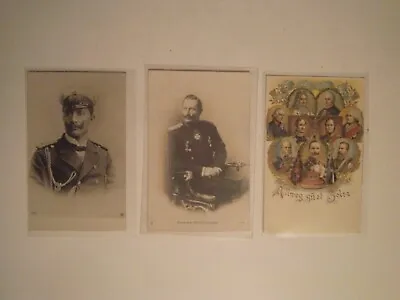 3 German Kaiser Wilhelm I Pioneer Postcards • $15
