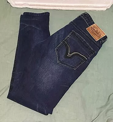 Von Dutch Jeans Mens Straight Leg Blue VINTAGE CUSTOM ORIGINALS USA 32” X 30” • $45.30