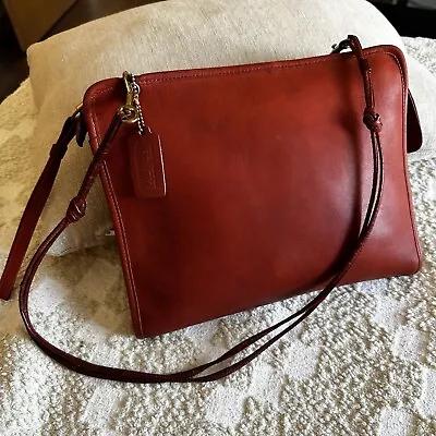 Very RARE Vintage 70’s Coach RUST Leather Book Clutch Bag NYC 9470 Send Offer !! • $1499.99