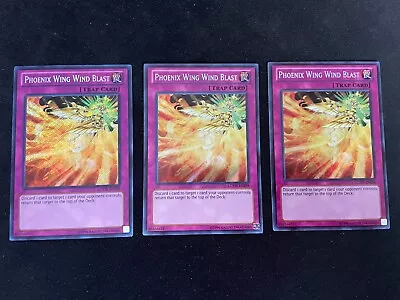 Phoenix Wing Wind Blast - LCYW-EN298 - Secret Rare - Unlimited - NM X3 • $14.72