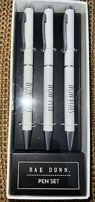 RAE DUNN Pen Set -COOL MOM BEST MOM SUPER MOM 3 Metal Pens Black Ink Pens • $15.99