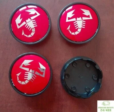 Coprimozzi Per Fiat Abarth Marea Punto 500 - 4 Pezzi Da 50mm, Impermeabili E Antipolvere