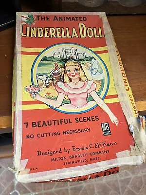 $6 • Buy RARE  CINDERELLA  Paper Doll With Scenes. Milton Bradley Vintage