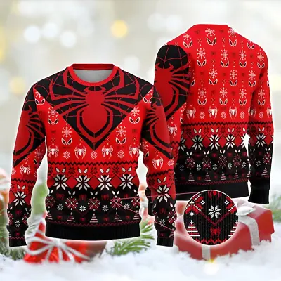 Spider Man Across The Spider Verse Christmas Premium 3D SWEATER Christmas Gift • $36.99