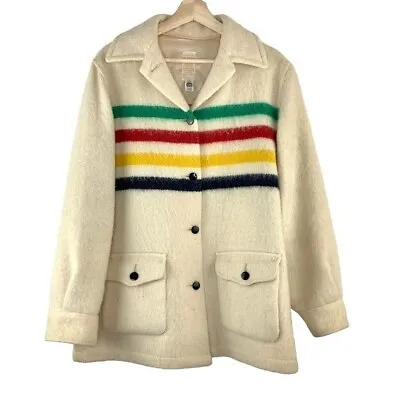 One Size Rare Vintage 60/70’s Hudson Bay Wool Striped Blanket Jacket • $275