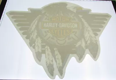 Vintage Harley Davidson Large Inside Window Eagle With Feathers Decal • $24.95