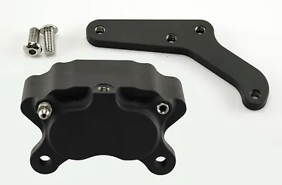 Ultima Black 4 Piston Caliper & Front Bracket Kit For 1984-1999 Harley Models • $180.49