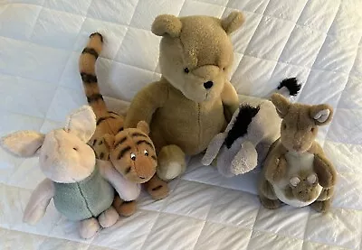 GUND Classic Pooh Stuffed Plush Set 5 Lot Kanga Tigger Eeyore Piglet 10” 12” 16” • $120