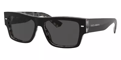 Dolce & Gabbana Men's 55mm Black On Grey Havana Sunglasses DG4451-340387-55 • $119.99