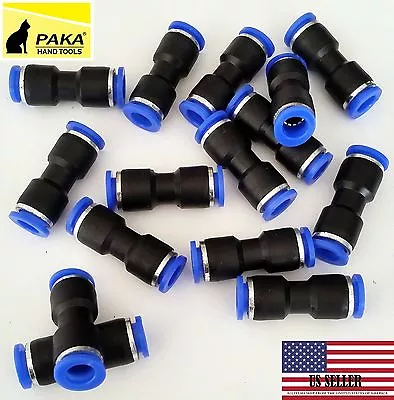 10 Pcs Air Pneumatic 5/16 To 5/16  (8mm) Straight Push In Connectors Quick  • $9.49