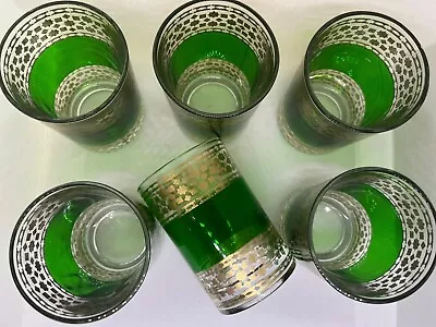 Handmade Moroccan Tea Glasses Set - Craftsmanship NEW Luxurious 6 Cups Mint Tea • $79