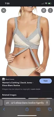 $24 • Buy Tigerlily ELISSA BODICE BIKINI TOP - BLANC Sz 12 -NWT