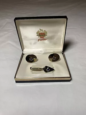Foster Brand- Freemason's Masonic Cufflinks & Tie Clip Matching Set Vintage USA • $24.99