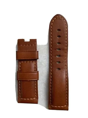 $149 • Buy Authentic Officine Panerai 24mm X 22mm Brown Calfskin Leather Watch Strap OEM