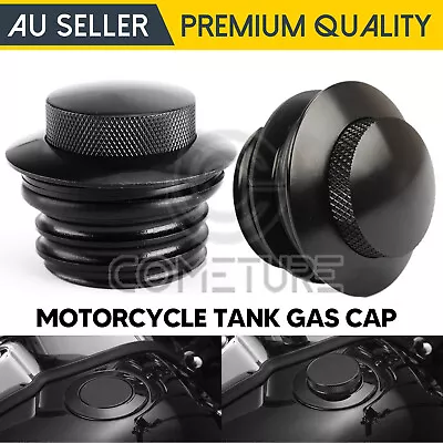 Flush Black Pop Up Gas Cap Vented Fuel Tank Fuel Cap Fit For Harley-Davidson AU • $19.85