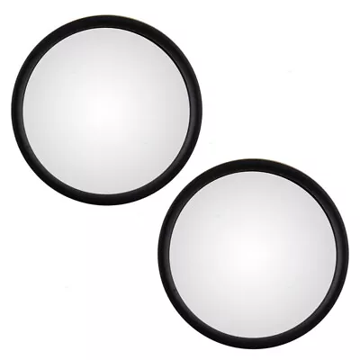 New Pair Set Universal Convex Side Mirror Stainless Steel 5  With Bracket • $34.80