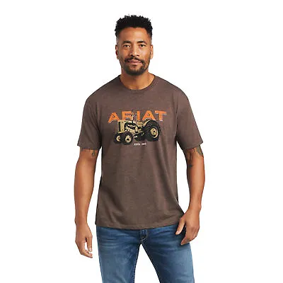 Ariat® Men's Tractor Graphic Brown Heather T-Shirt 10040866 • $24.95