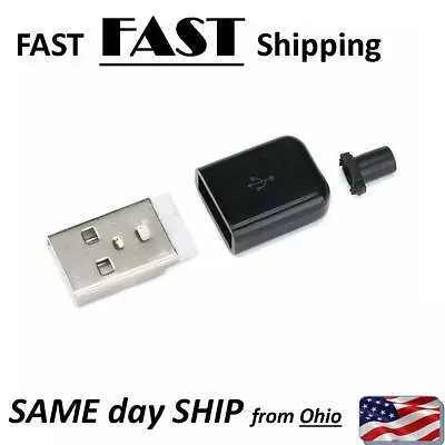 DIY Mini Micro USB 2.0 Male Plug Connectors With White Black Plastic Cover • $11.99