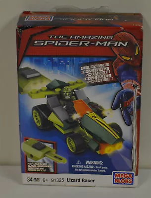 Spiderman Lizard Racer Mega Bloks Set 91325 34 Pieces • $7.26