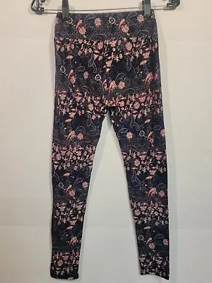 Lularoe OS One Size Womens Girls Relaxed Colorful Print Leggings. • $6.99