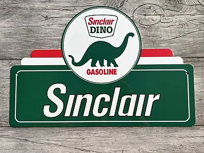 Vintage Style Large Sinclair Gasoline Die-cut 18 Inches Aluminum  Garage Sign • $45