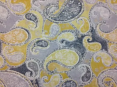 Richloom Kipling Daffodil Yellow Floral Paisley Cotton Fabric By The Yard 54 W • $10.99