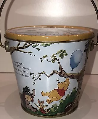 VTG 90s Winnie The Pooh Honey Pots Chocolates Empty Tin Pail Disney World Parks • $14.99