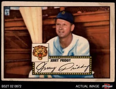 1952 Topps #28 Jerry Priddy Tigers 2 - GOOD • $33