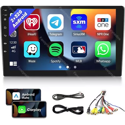 9  Car Stereo Radio Double 2 DIN Android 13 GPS Navi Wifi CarPlay Android Auto • $53.79