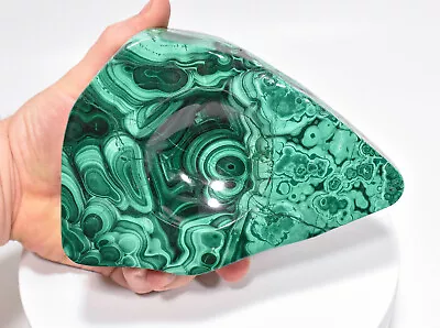 6.29  POLISHED MALACHITE Ashtray Bowl Sphere Stand  Video  - Congo A846 • $319