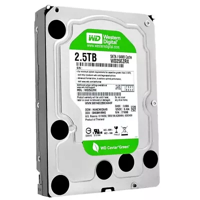 2.5TB HDD WD Caviar Green Internal Desktop Hard Drive 3.5  SATA III WD25EZRX • £149.90