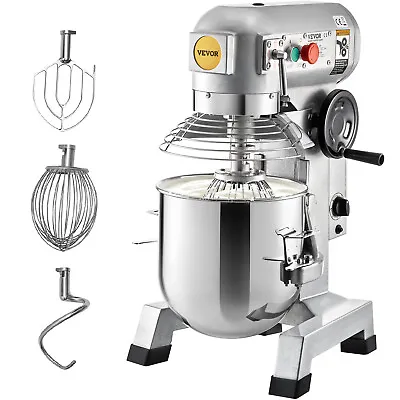 VEVOR Commercial 30Qt Dough Food Mixer 3 Speed Gear Driven Bakery 1100W W/ Timer • $956.99