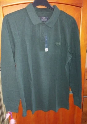 £11.99 • Buy BHS Atlantic Bay Size Large, Long Sleeve Polo Shirt. Green
