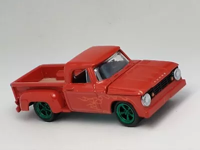 Greenlight GL Muscle 1965 Dodge D-100 Red Flames Green Machine Chase Pickup 1/64 • $14.99