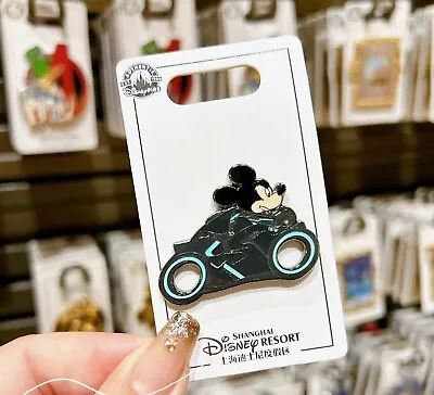 Disney Pin Authentic Mickey Mouse Tron Motorcycle Shanghai Disneyland Exclusive • $11.01