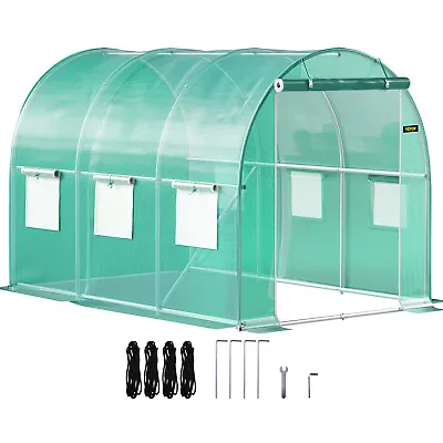 VEVOR Walk-in Tunnel Greenhouse Galvanized Frame Waterproof 9.8x6.6x6.6 Ft • $71.99