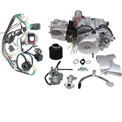 125CC 4 Stroke Engine Motor Semi Auto Reverse+ Wring ATV Quad Go Kart 4 Wheeler • $419.69