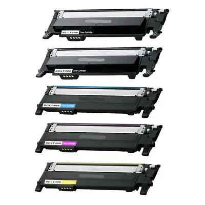 5 Toner Cartridge CLT 406S For Samsung CLP360 CLP365 SL-C410W CLP-365W CLX-3305 • £38.99