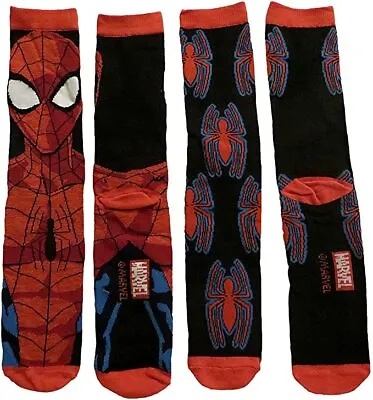 Spiderman Men's Marvel Comics 2 Pack Crew Socks (Shoe Size 6-12) • $12.48