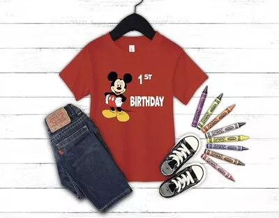 Kids Mickey Mouse Birthday T-shirt.  Ages 1-5 • $18.99
