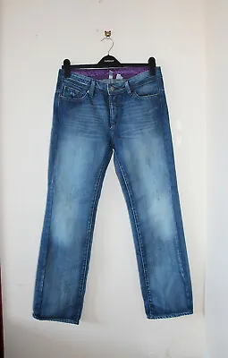 MANGO Denim Jeans Blue Women Casual Pants Bottoms Size 36 • £10