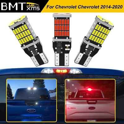 2 White 1 Red 912 LED Cargo 3rd Brake Light Bulb For 2014-2021 Chevy Silverado • $11.98