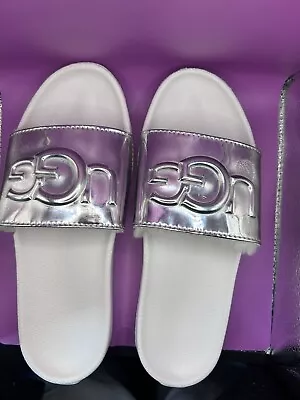 Size 7 Silver Ugg Slides  • $23.75