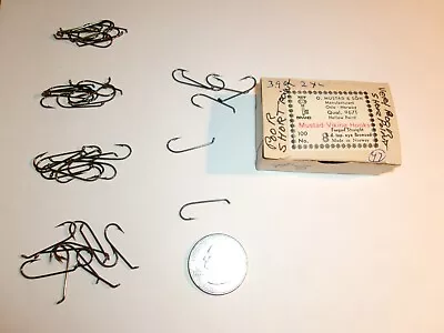 47 Vintage Mustad 9671 Size 8 Bronzed Viking Fly Hook Hooks - NOS • $3.99