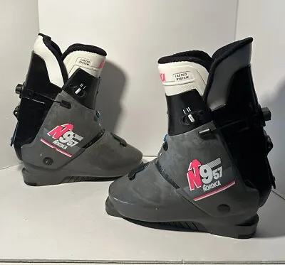 Nordica N957 Ski Boots (MONDO 26-26.5) US MENS SIZE 8-8.5 VINTAGE/RETRO - Black • $40.45