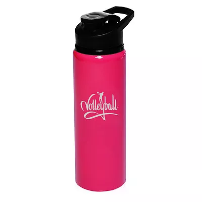 25oz Aluminum Sports Water Bottle Travel Volleyball Calligraphy • $19.99