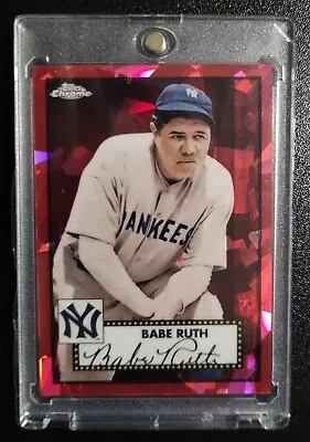 2021 Topps Chrome Plat. Anniv. Babe Ruth Red Atomic Refractor #/100 GEM-MINT🔥 • $159.99