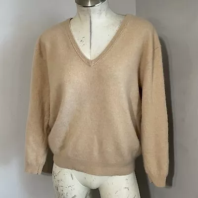 J.Crew 100% Cashmere V-neck Boyfriend Sweater Size XS • $70