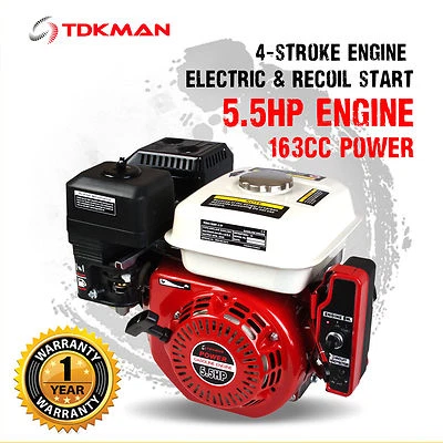 $259.90 • Buy 5.5HP Petrol Stationary Engine Motor 4-Stroke OHV Horizontal Shaft Replacement